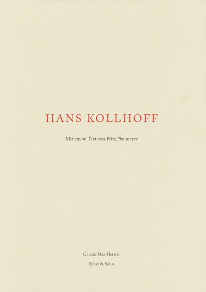 Hans Kollhoff - Galerie Hetzler